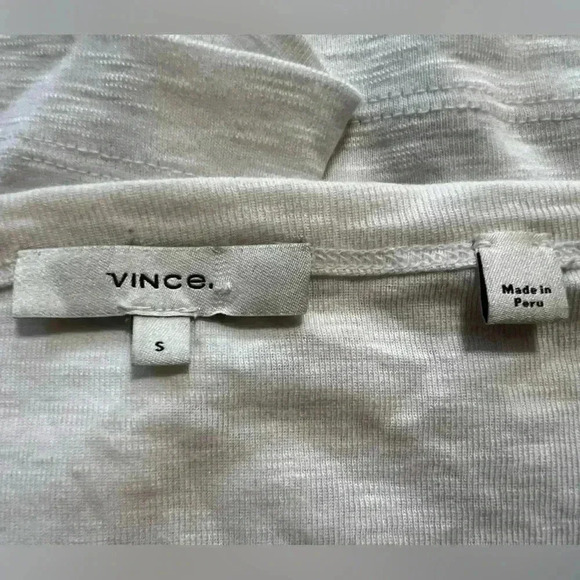Vince White Henley Top with 3/4 Length Sleeves Size S - Picture 5 of 5